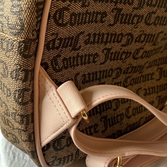 Juicy Couture Brown & Light Pink Backpack- extra pouch- Gold Tone main image 6